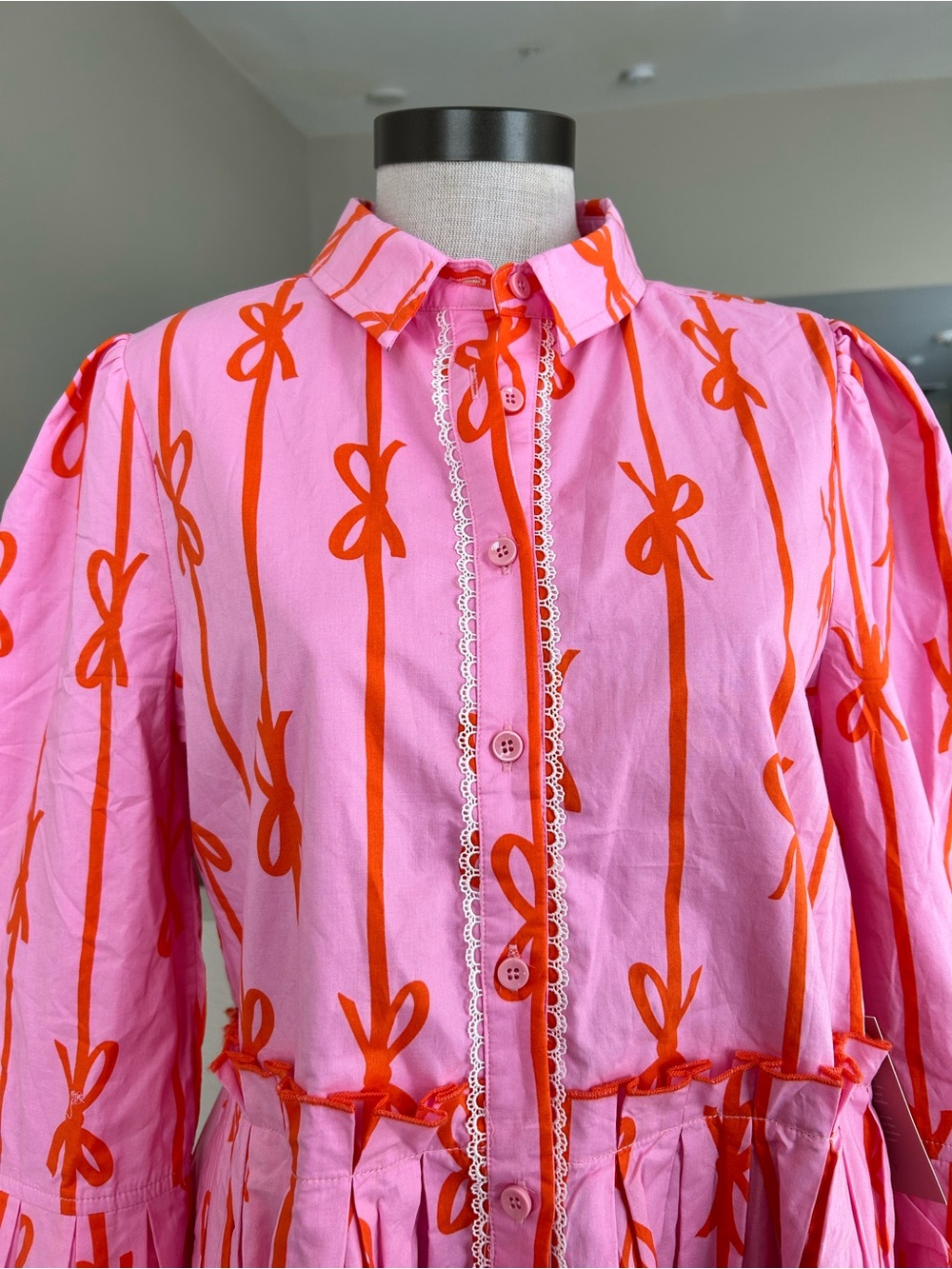 Ivy City Co Pink Button-Front Dress - Picture 9 of 11